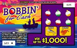 Bobbin` For Cash scratchcard - game number #388 - front